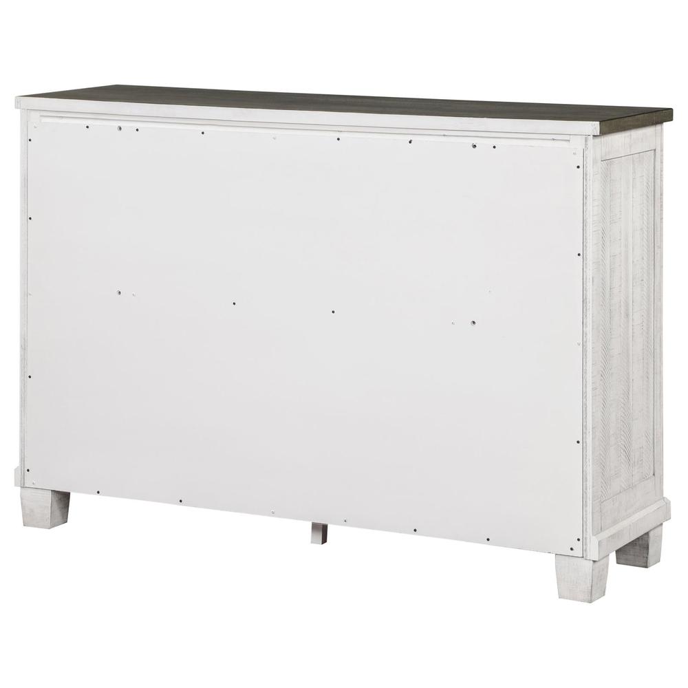 Lilith 7-drawer Dresser Distressed Grey and White. Picture 6