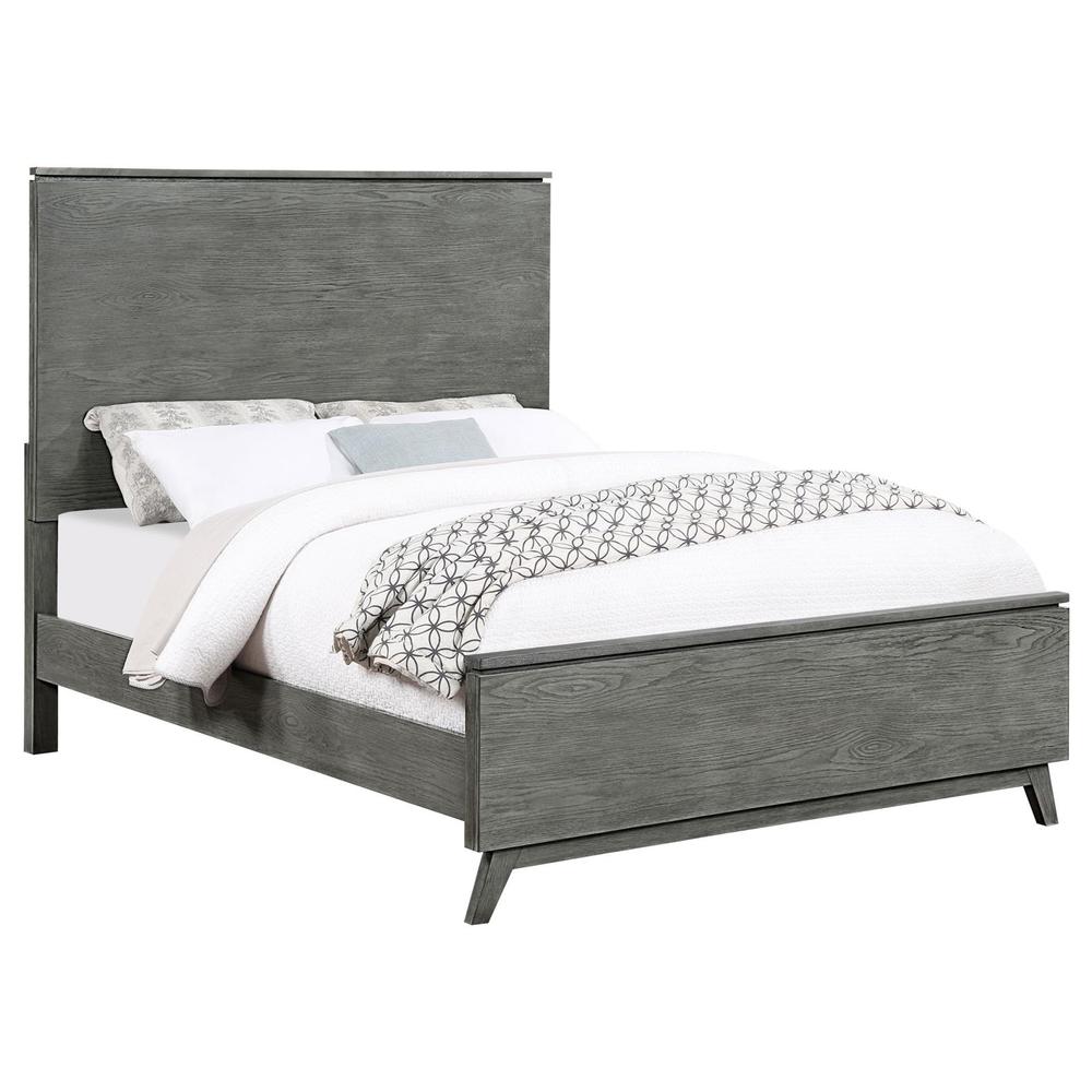 Nathan High Headboard Eastern King Panel Bed Grey. Picture 2