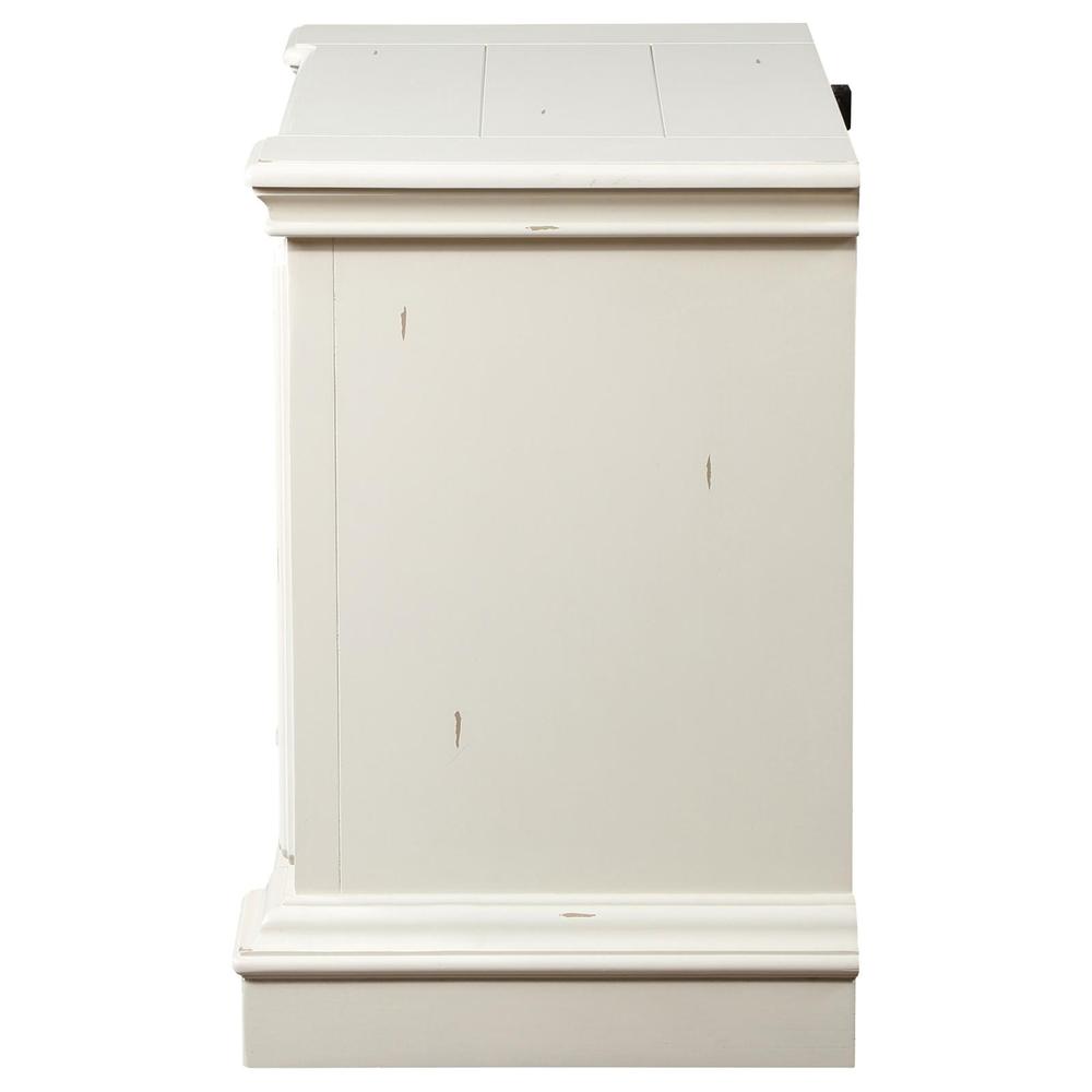 Evelyn 2-drawer Nightstand with USB Ports Antique White. Picture 3