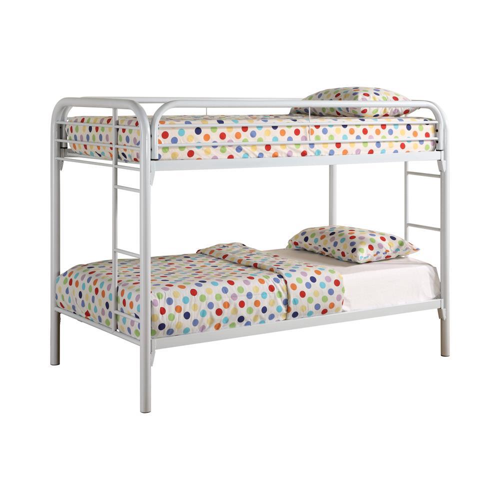 Morgan Twin Over Twin Bunk Bed White. Picture 1