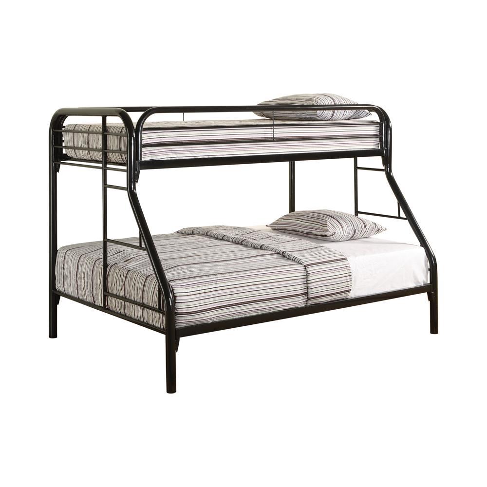 Morgan Twin Over Full Bunk Bed Black. Picture 1