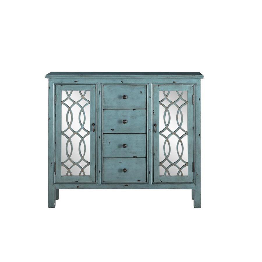 Rue 4-drawer Accent Cabinet Antique Blue. Picture 1