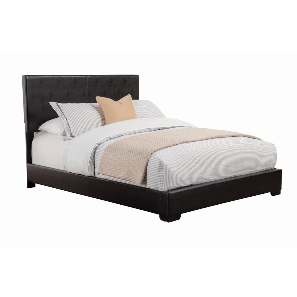 Conner Full Upholstered Panel Bed Black. Picture 2