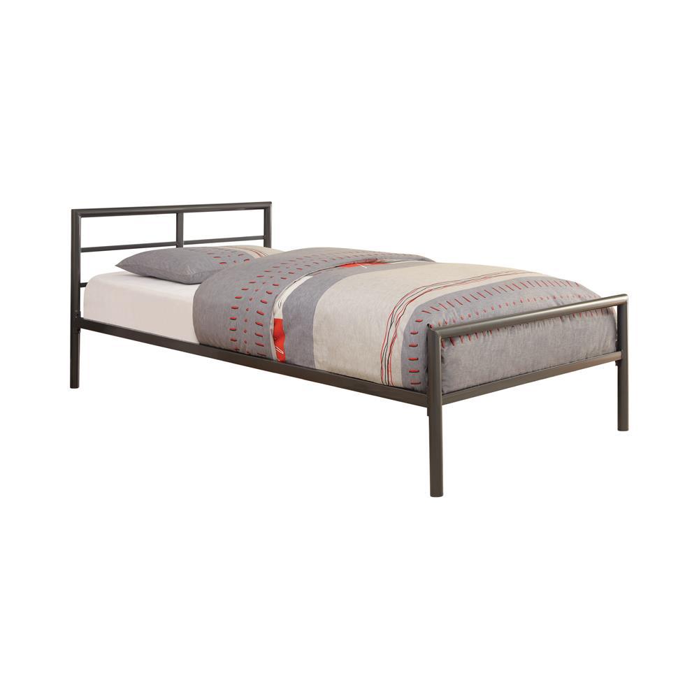 Fisher Twin Metal Bed Gunmetal. Picture 2