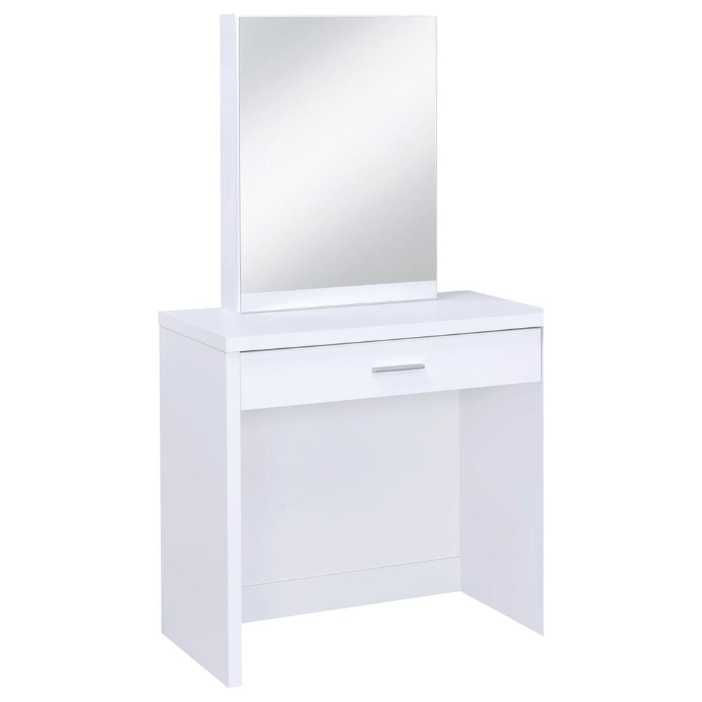Harvey 2-piece Vanity Set with Lift-Top Stool White. Picture 1