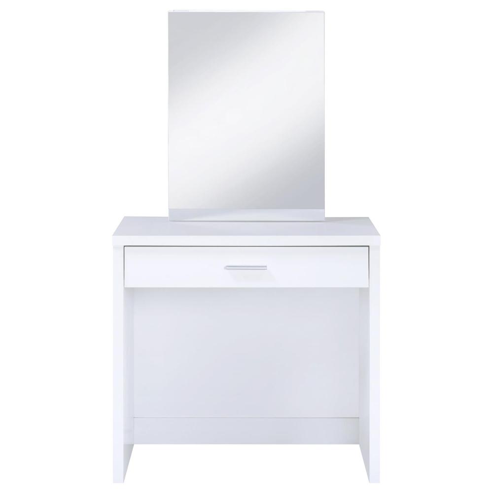 Harvey 2-piece Vanity Set with Lift-Top Stool White. Picture 3