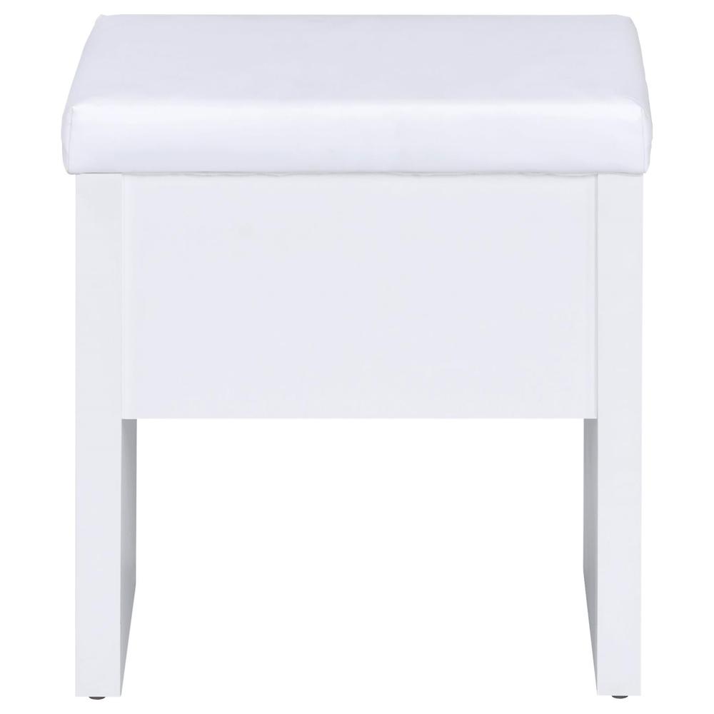 Harvey 2-piece Vanity Set with Lift-Top Stool White. Picture 11