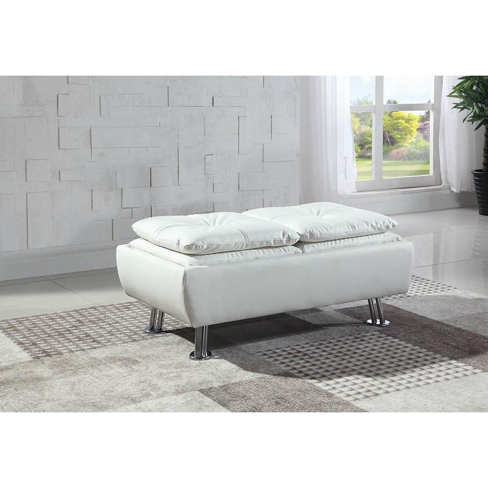 Dilleston Storage Ottoman with Removable Trays White. Picture 7