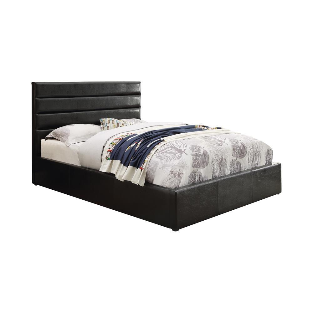 Riverbend Full Upholstered Storage Bed Black. Picture 2