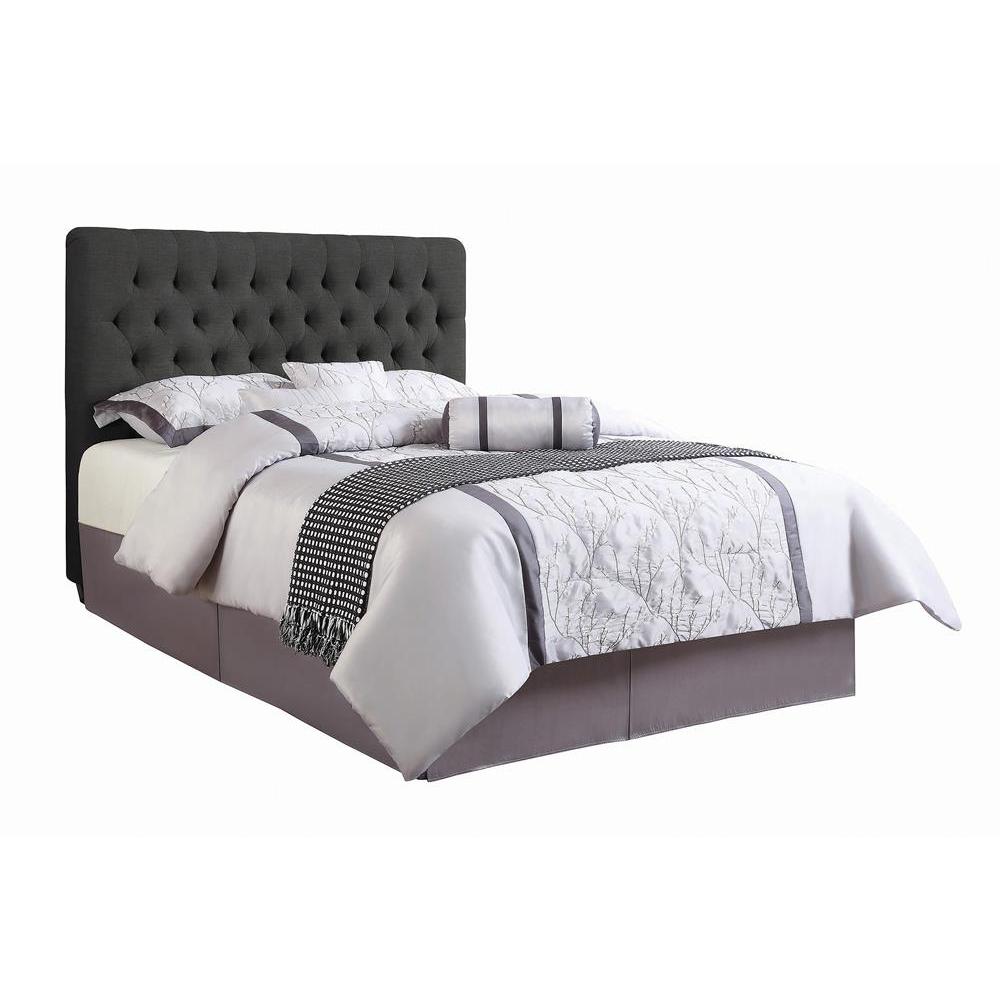Chloe Tufted Upholstered Full Bed Charcoal. Picture 3