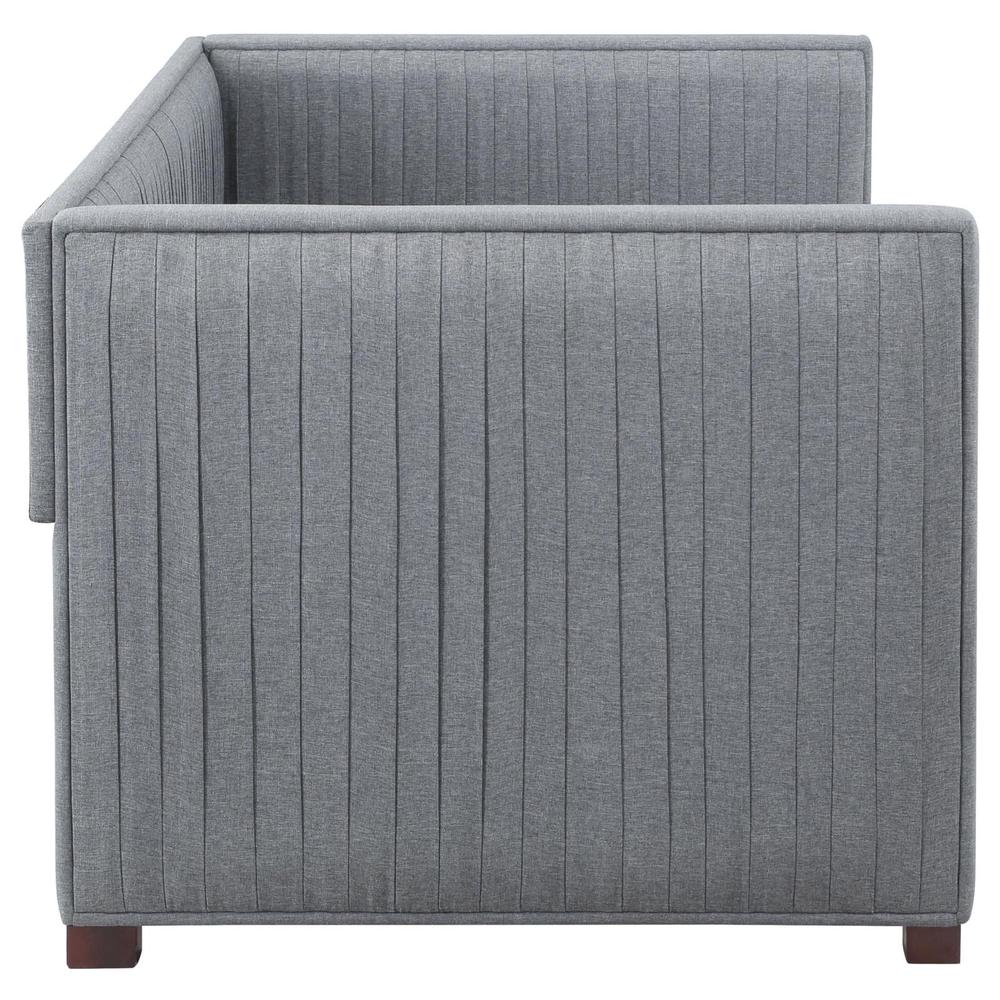 Brodie Upholstered Twin Daybed with Trundle Grey. Picture 6