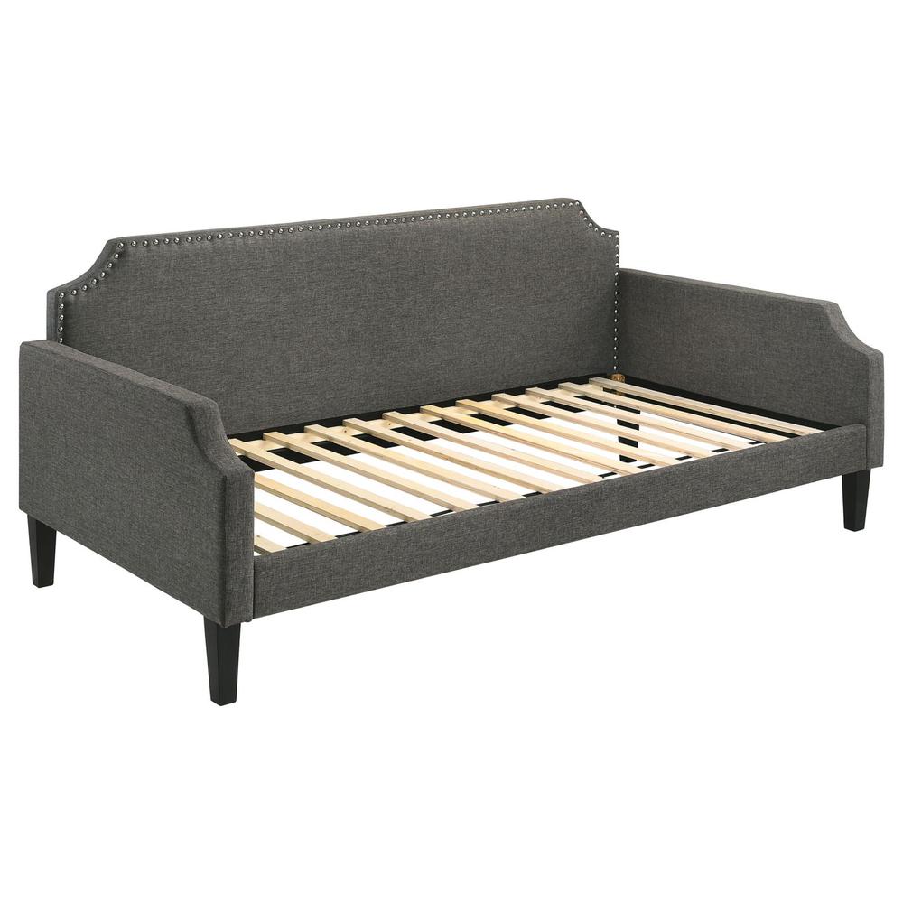 Olivia Upholstered Twin Daybed with Nailhead Trim. Picture 2