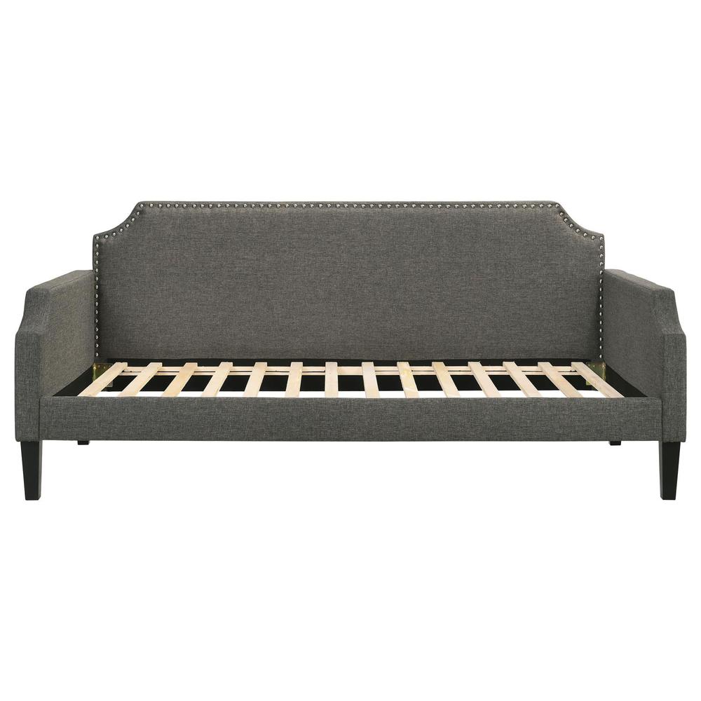 Olivia Upholstered Twin Daybed with Nailhead Trim. Picture 4
