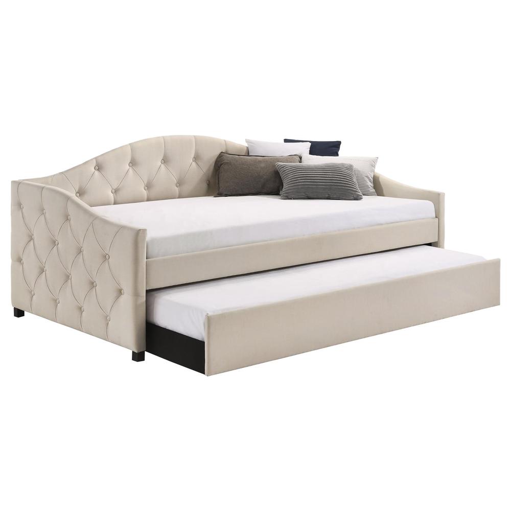 Sadie Upholstered Twin Daybed with Trundle. Picture 2
