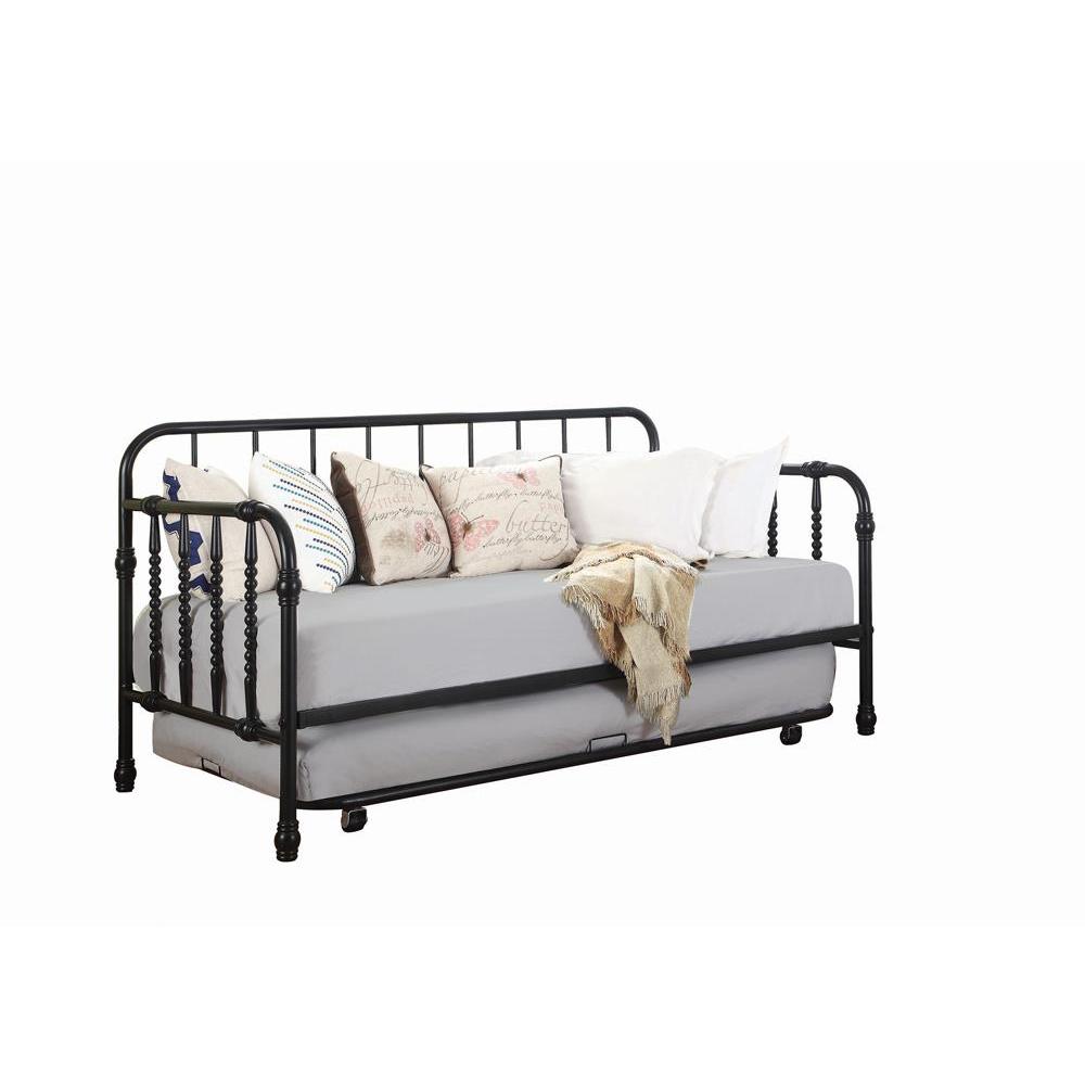 Marina Twin Metal Daybed With Trundle Black. Picture 2