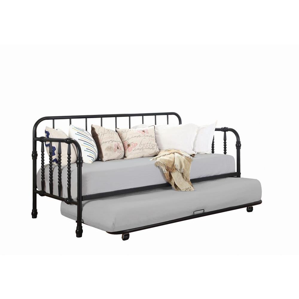 Marina Twin Metal Daybed With Trundle Black. Picture 3