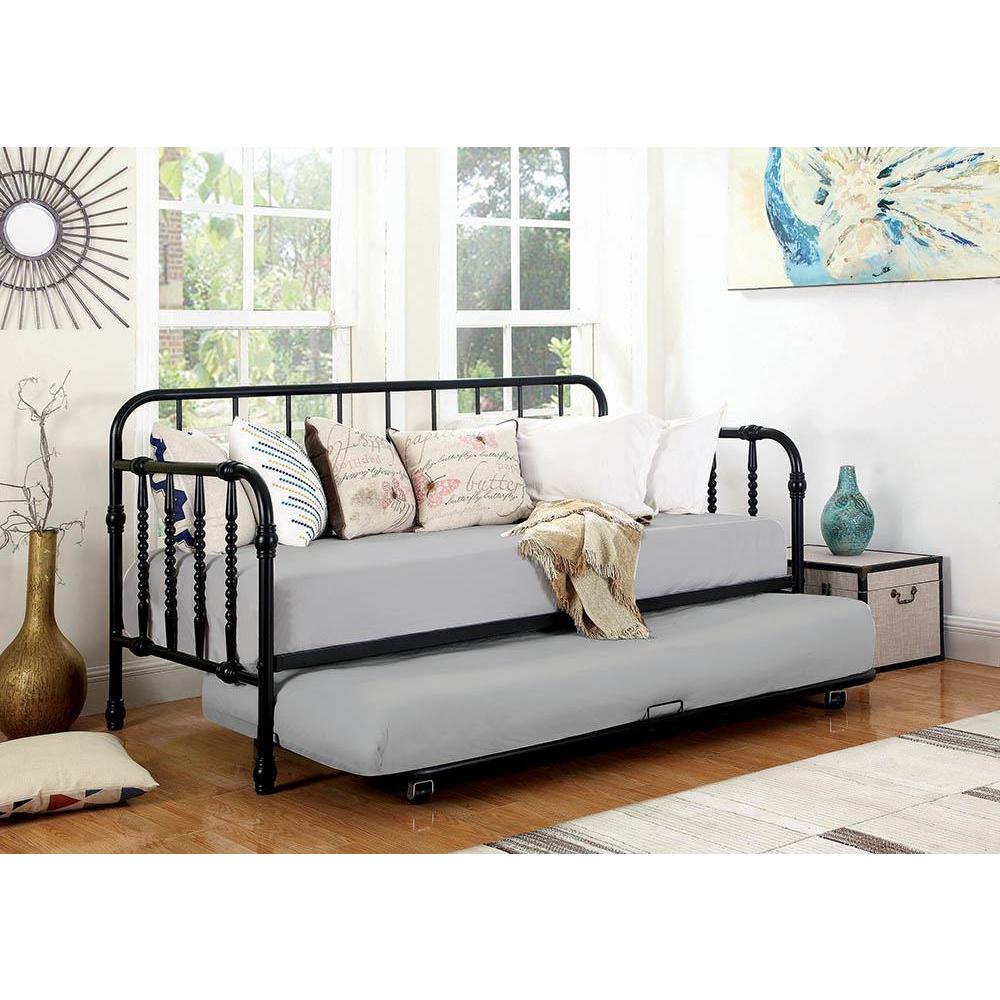 Marina Twin Metal Daybed With Trundle Black. Picture 4