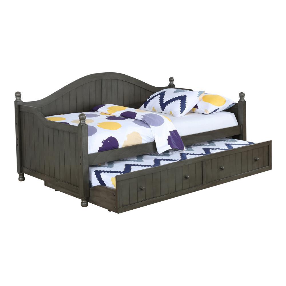 Julie Ann Twin Daybed with Trundle Warm Grey. Picture 2