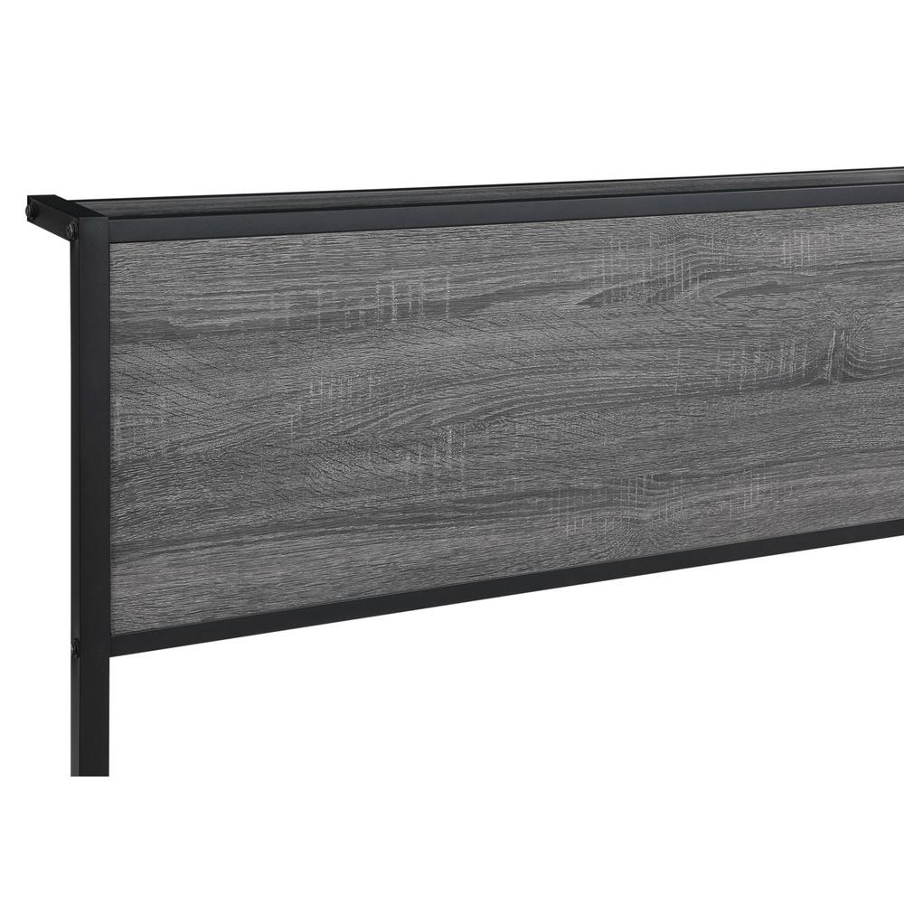 Ricky Full Platform Bed Grey and Black. Picture 4