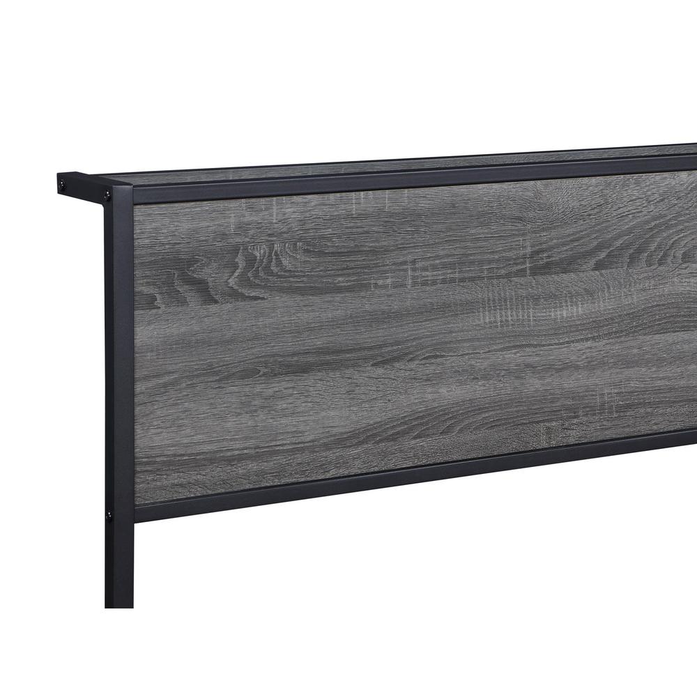 Ricky Twin Platform Bed Grey and Black. Picture 4