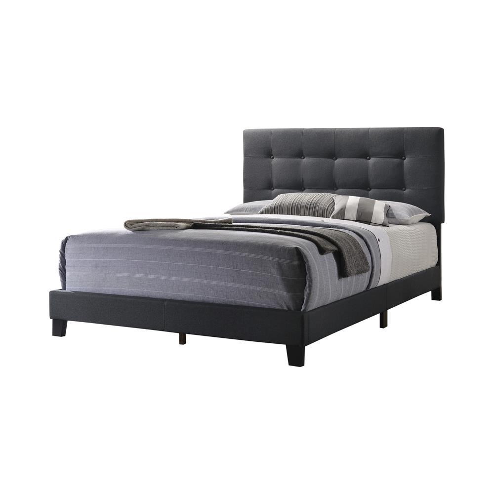 Mapes Upholstered Tufted Full Bed Charcoal. Picture 2