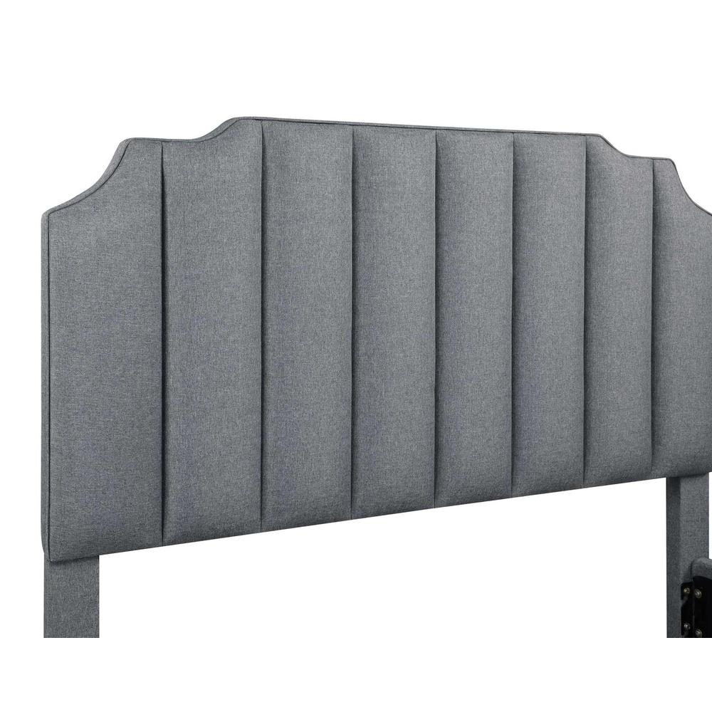 Fiona Upholstered Panel Bed Light Grey. Picture 7