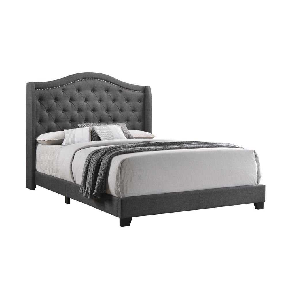 Sonoma Camel Back Queen Bed Grey. Picture 2