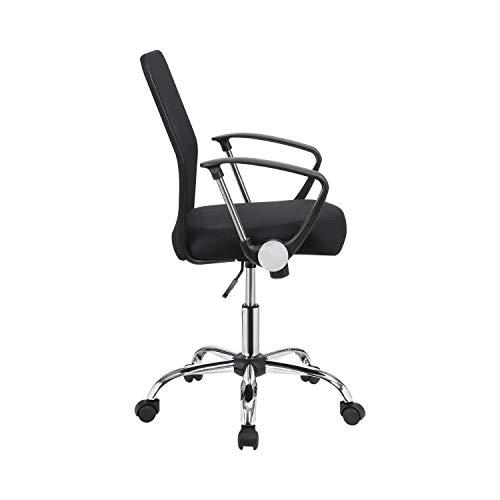 Gerta Office Chair with Mesh Backrest Black and Chrome. Picture 4