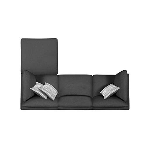 Serene 4-piece Upholstered Modular Sectional Charcoal. Picture 5