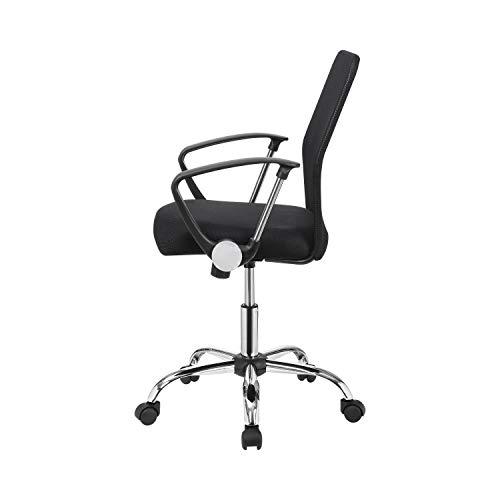 Gerta Office Chair with Mesh Backrest Black and Chrome. Picture 3