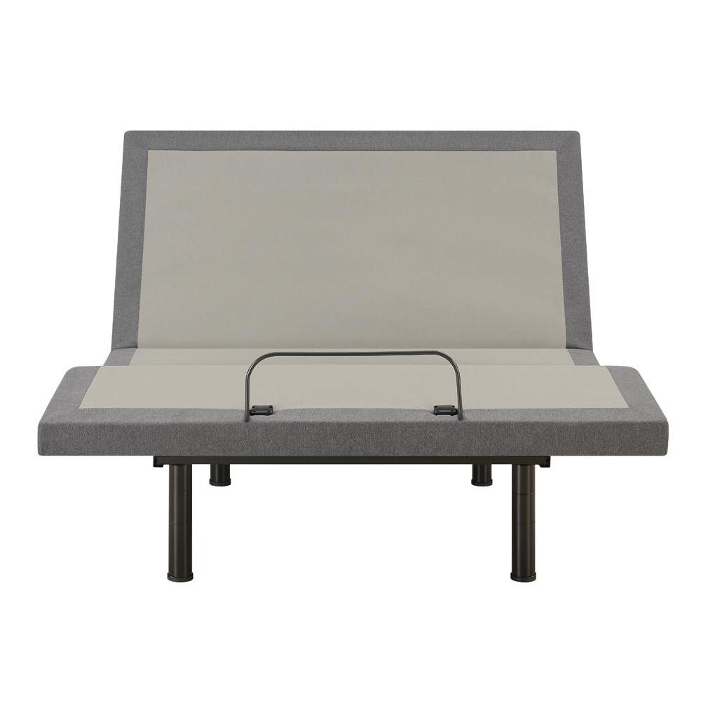 Negan Eastern King Adjustable Bed Base Grey and Black. Picture 11