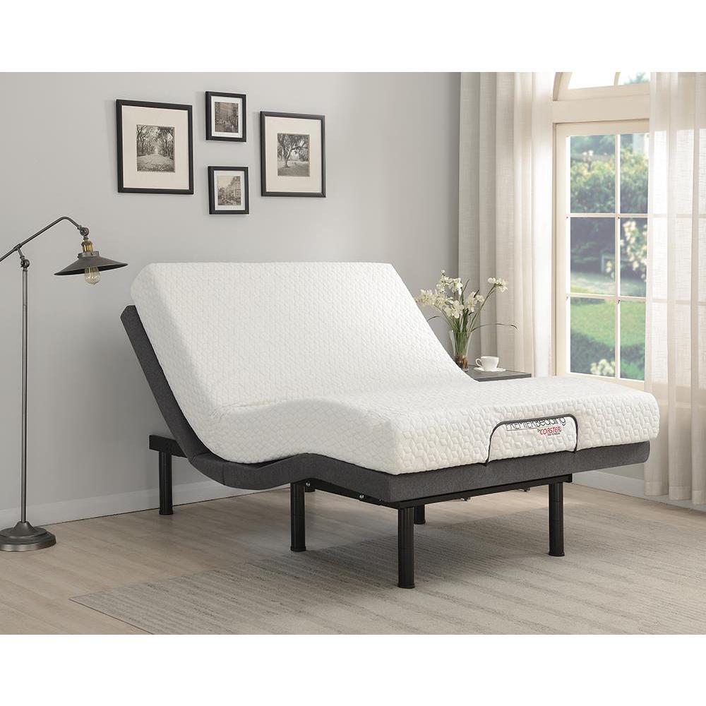 Negan Twin XL Adjustable Bed Base Grey and Black. Picture 12