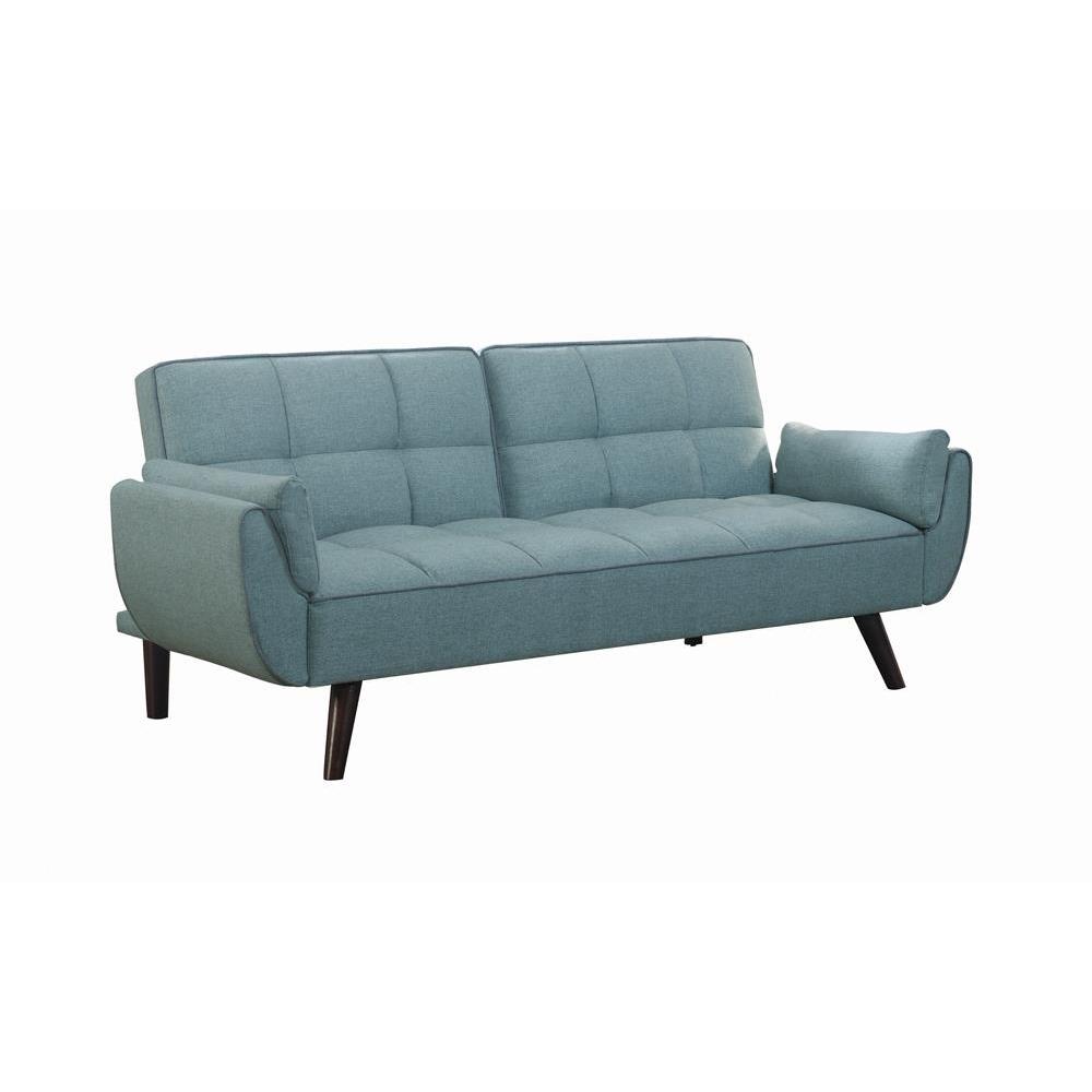 Caufield Biscuit-tufted Sofa Bed Turquoise Blue. Picture 2