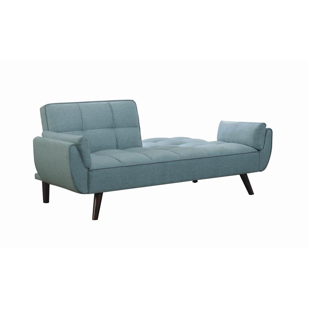 Caufield Biscuit-tufted Sofa Bed Turquoise Blue. Picture 3
