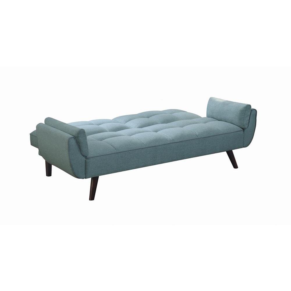 Caufield Biscuit-tufted Sofa Bed Turquoise Blue. Picture 4