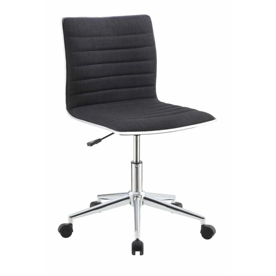 Chryses Adjustable Height Office Chair Black and Chrome. Picture 1
