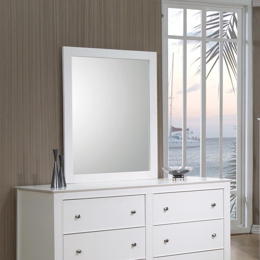 Selena Rectangular Dresser Mirror Buttermilk. Picture 2