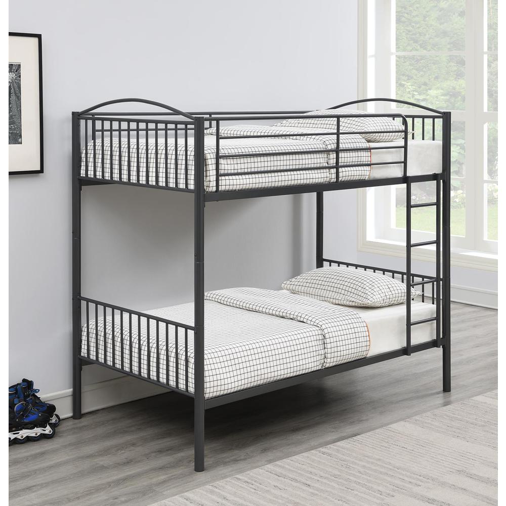 Anson Twin Over Twin Bunk Bed with Ladder. Picture 5