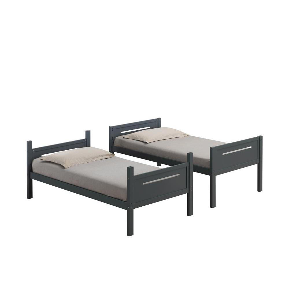 Littleton Twin Over Twin Bunk Bed Grey. Picture 4