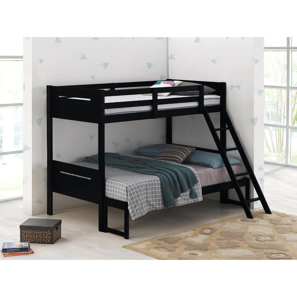 Littleton Twin Over Full Bunk Bed Black. Picture 4
