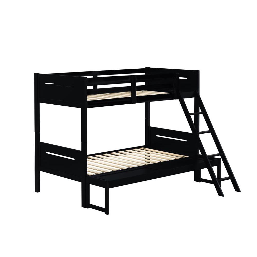 Littleton Twin Over Full Bunk Bed Black. Picture 2