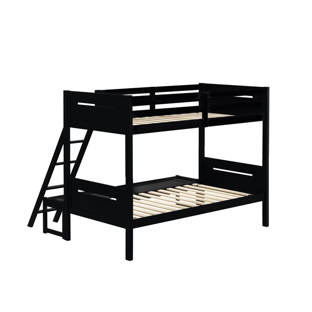 Littleton Twin Over Full Bunk Bed Black. Picture 3