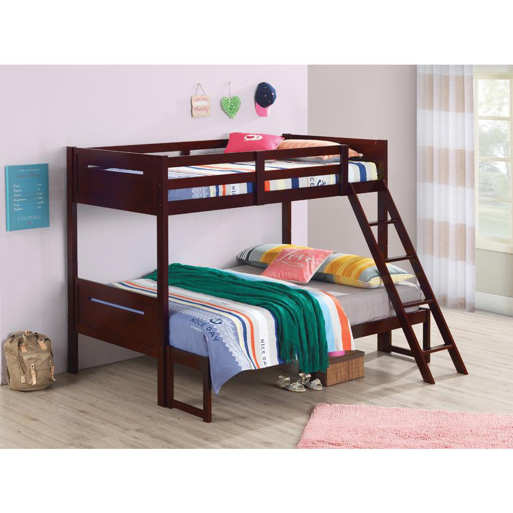 Littleton Twin Over Full Bunk Bed Espresso. Picture 4