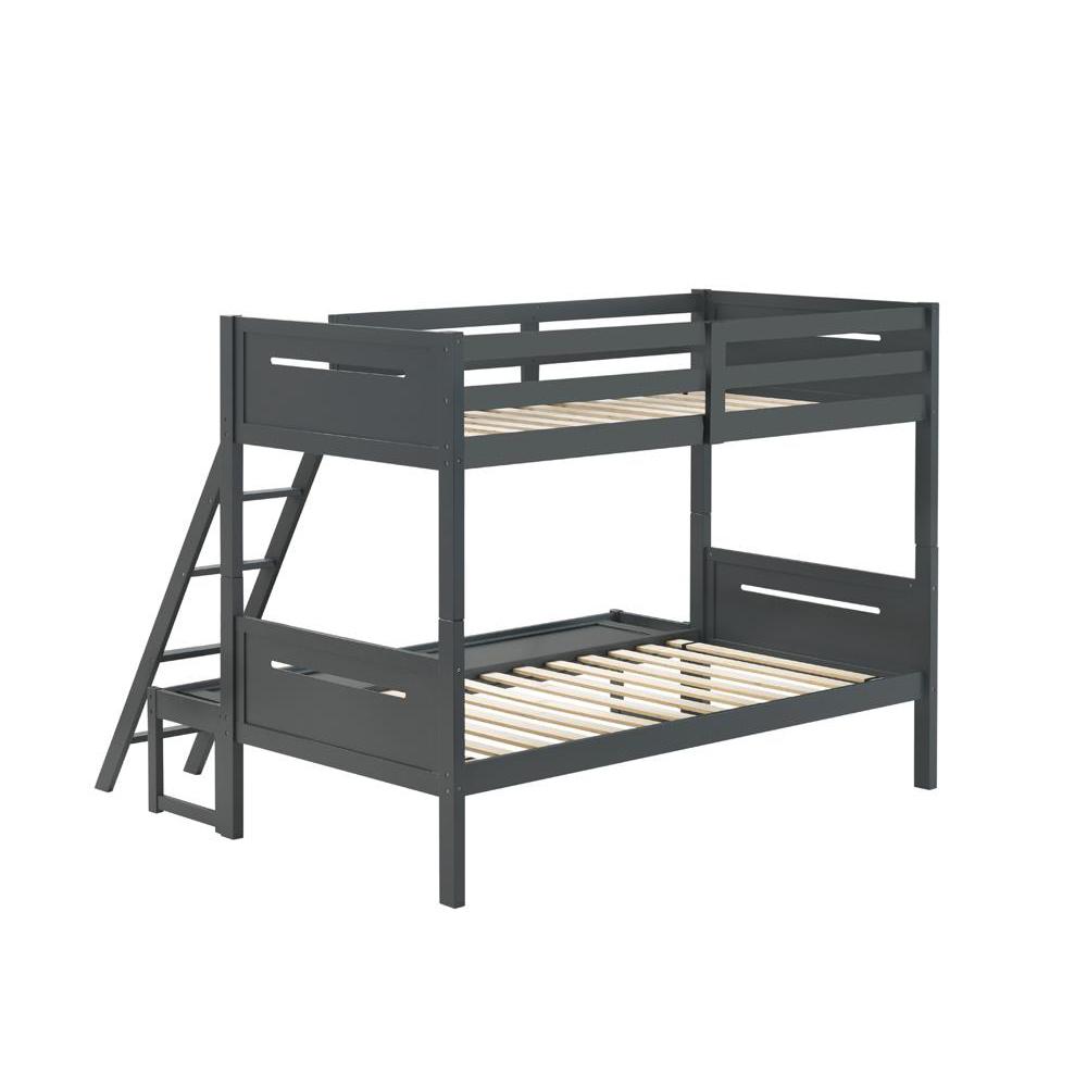Littleton Twin Over Full Bunk Bed Grey. Picture 3