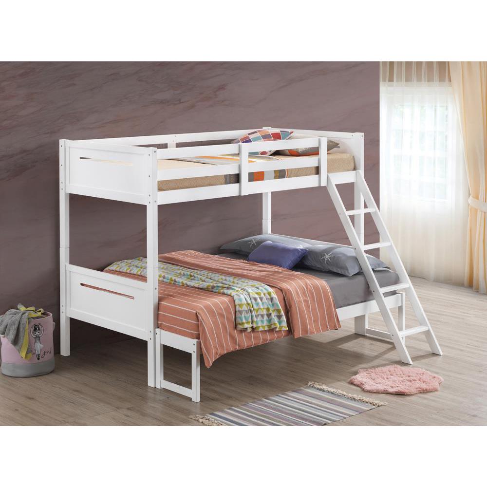 Littleton Twin Over Full Bunk Bed White. Picture 3