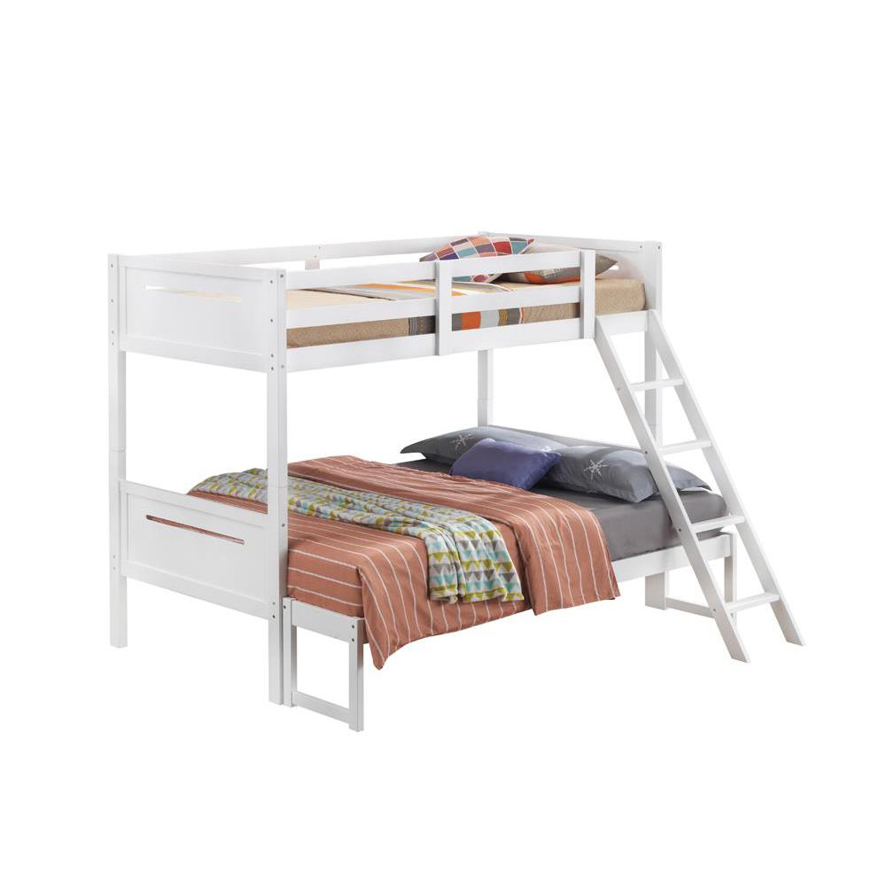 Littleton Twin Over Full Bunk Bed White. Picture 1