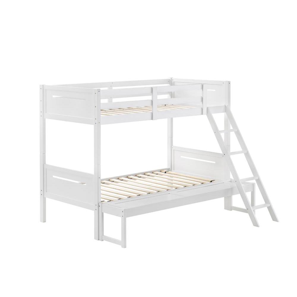 Littleton Twin Over Full Bunk Bed White. Picture 2