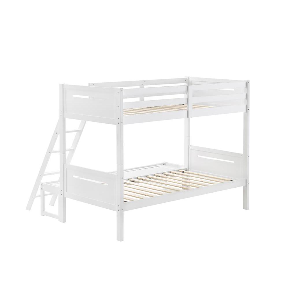 Littleton Twin Over Full Bunk Bed White. Picture 4