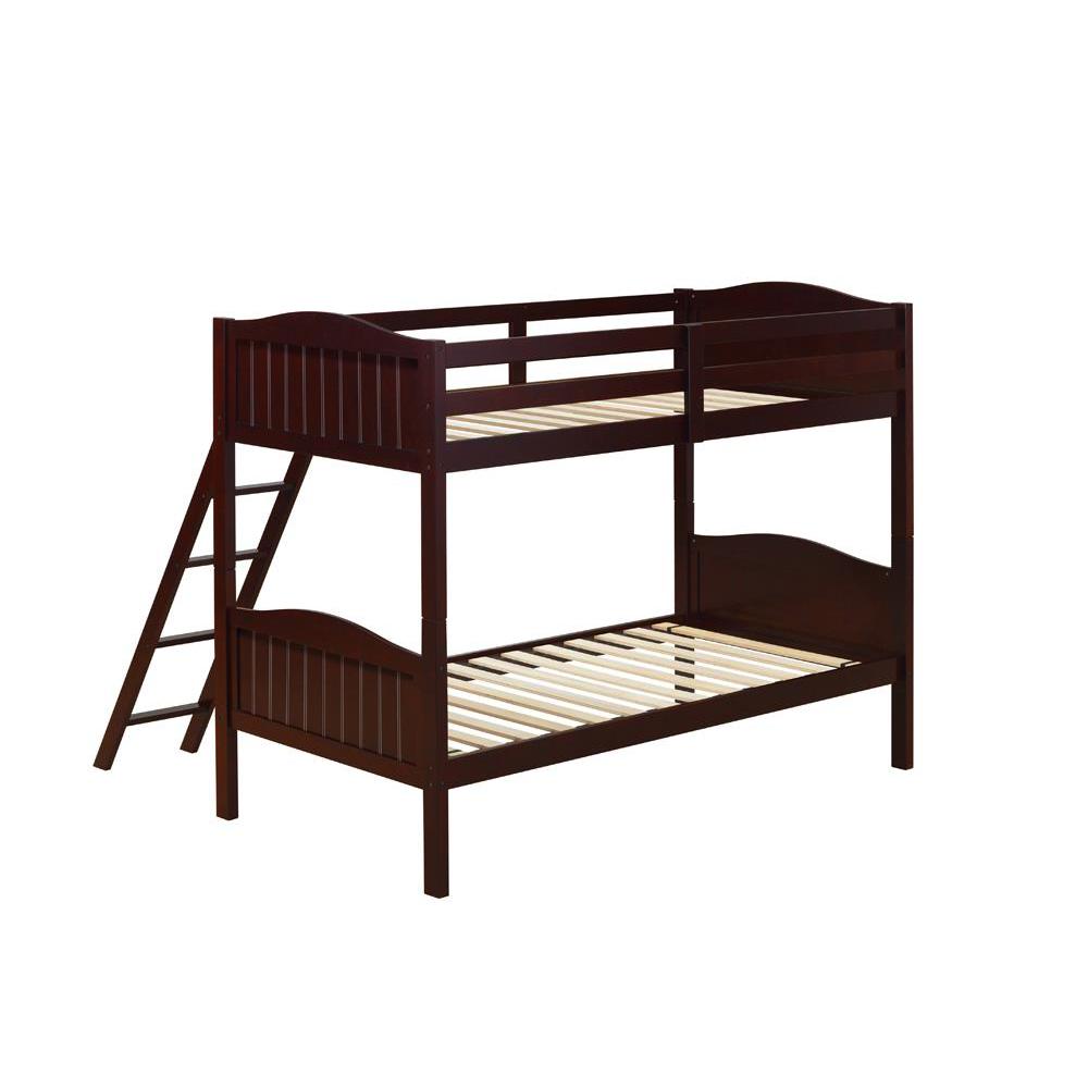 Arlo Twin Over Twin Bunk Bed with Ladder Espresso. Picture 3