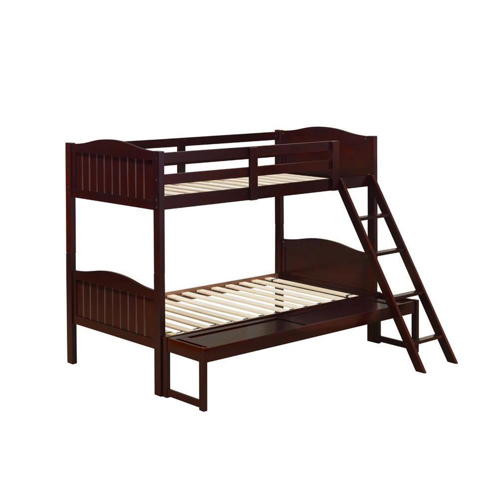 Littleton Twin/Full Bunk Bed With Ladder Espresso. Picture 2